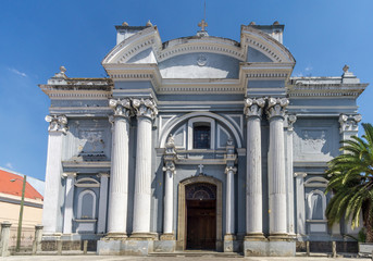 Fototapeta na wymiar View at the facade of San Francisco church in Guatemala City
