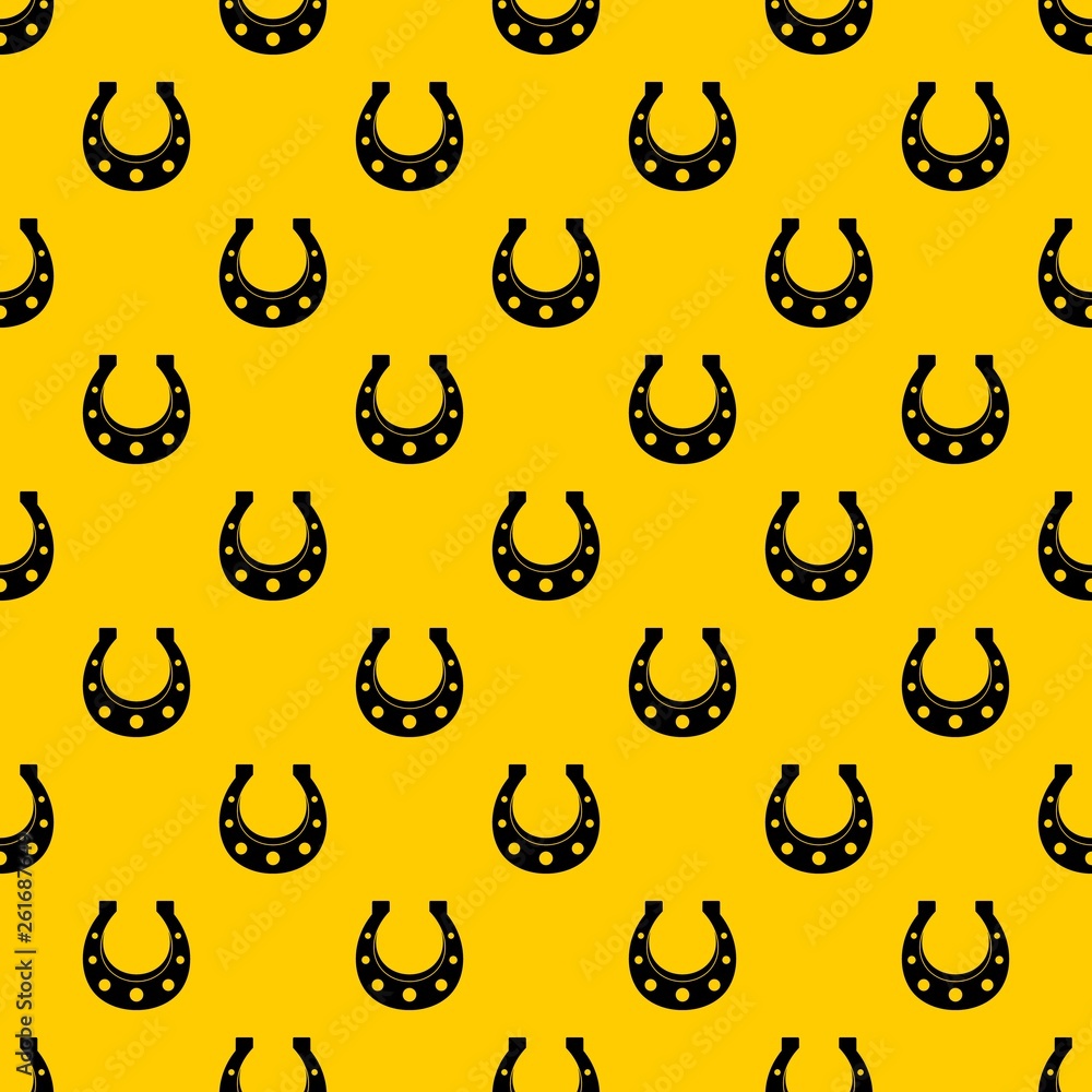 Poster horseshoe pattern seamless vector repeat geometric yellow for any design