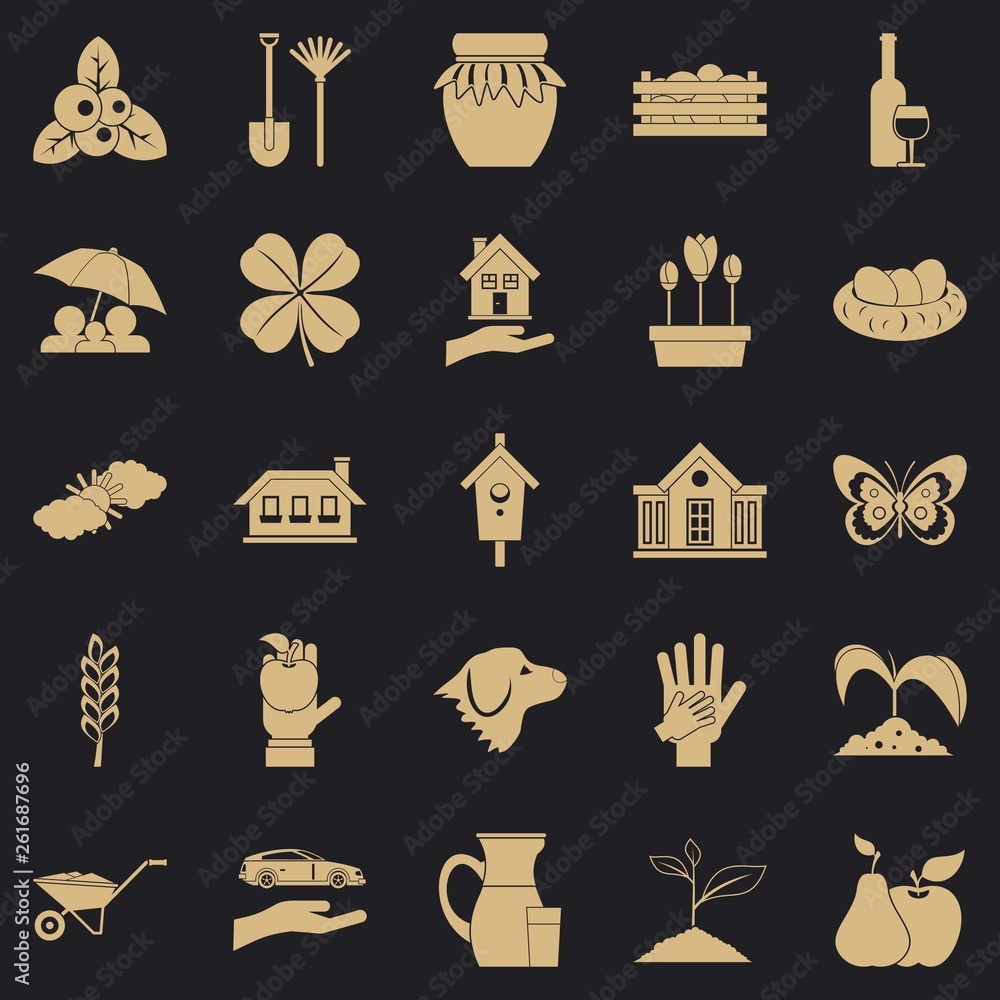 Poster girder icons set. simple set of 25 girder vector icons for web for any design