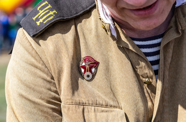 Vintage Soviet badge  "Voroshilov Sharpshooter"