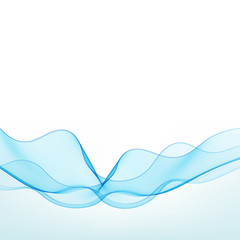 Abstract vector background with smooth color wave. Smoke wavy lines