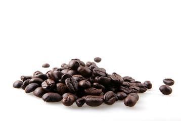 Coffee Beans Against White Background