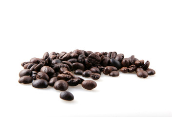 Coffee Beans Against White Background