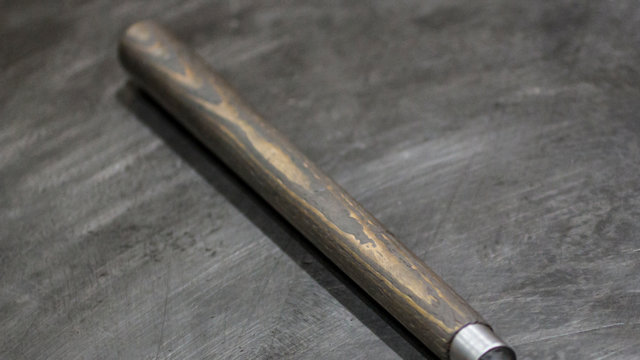 Chaber with a wooden homemade handle.