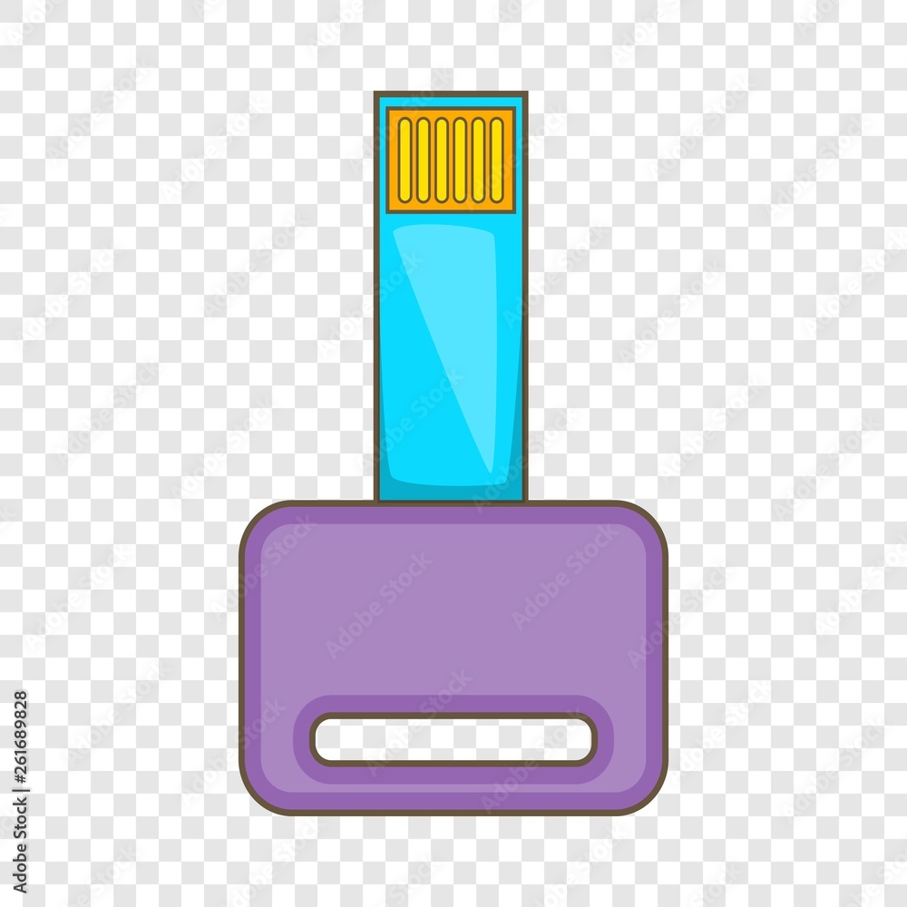 Poster data security key icon in cartoon style isolated on background for any web design