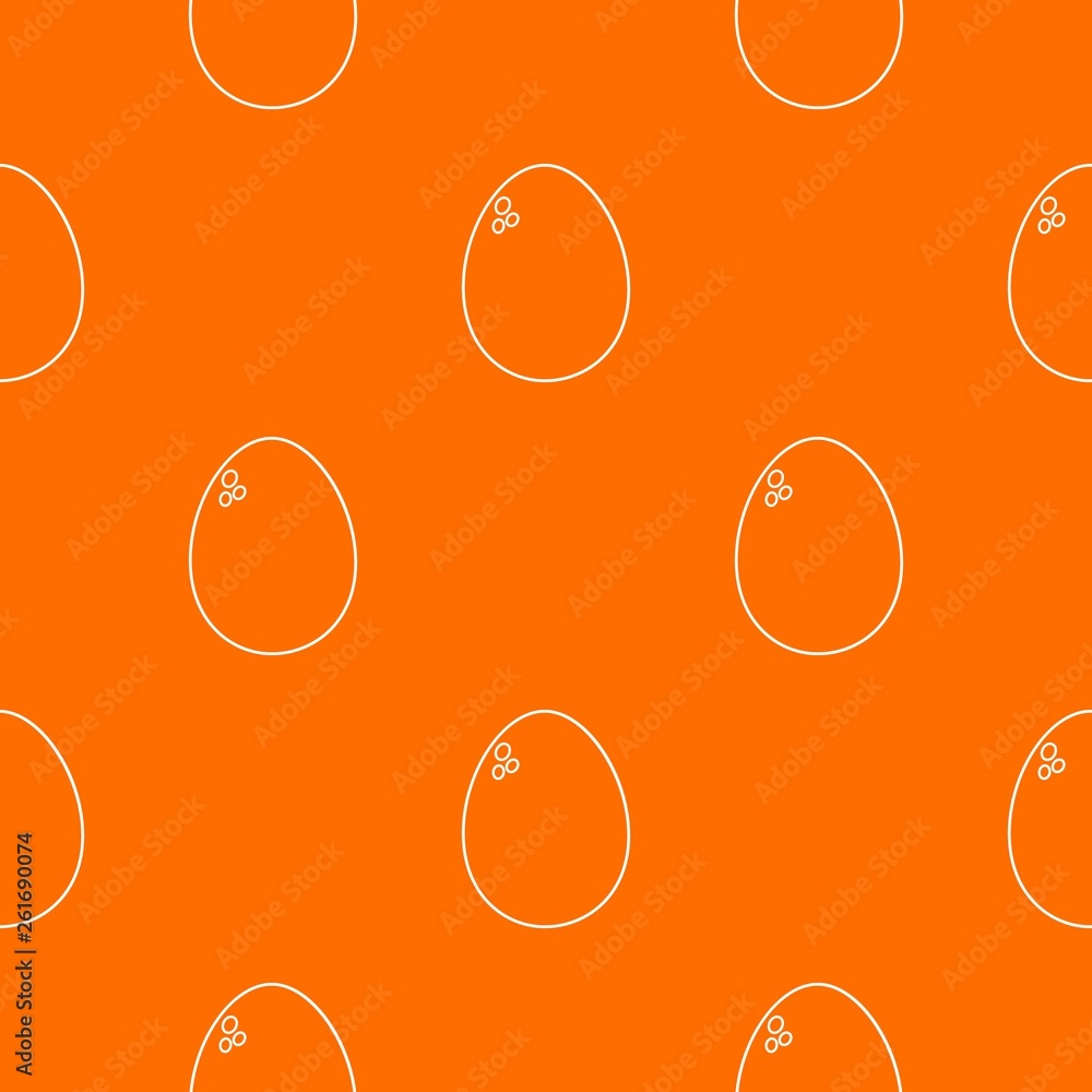 Poster egg pattern vector orange for any web design best