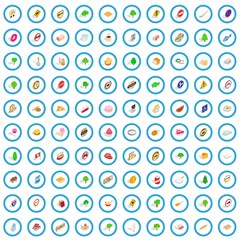 100 swiss icons set in isometric 3d style for any design vector illustration