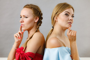 Two suspicious women