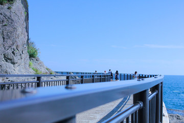 江ノ島の海辺の橋