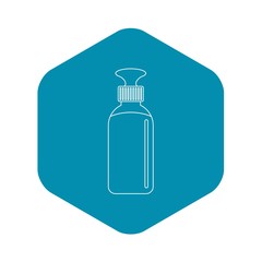 Closed vial icon. Outline illustration of closed vial vector icon for web