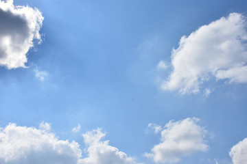 blue sky with white clouds