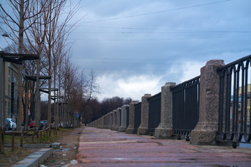 road near the river paved with stones