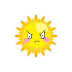 Cute smile sun vector