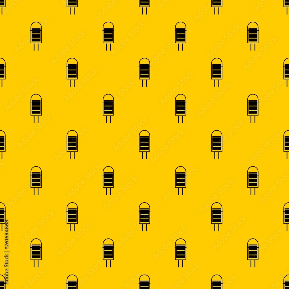 Poster trash can pattern seamless vector repeat geometric yellow for any design