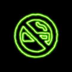 green neon symbol smoking ban