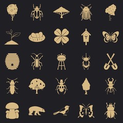 Herbaceous icons set. Simple set of 25 herbaceous vector icons for web for any design
