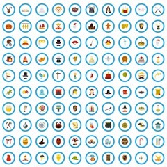 100 tale icons set in flat style for any design vector illustration