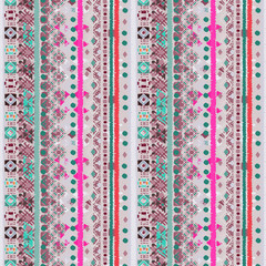 Quilted, boho seamless pattern