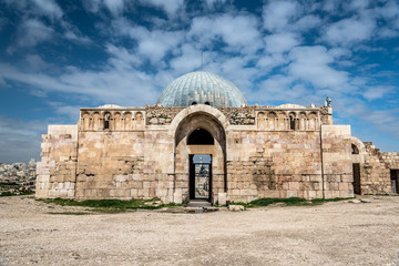 The domed entrance chamber of Umayyad Palace on the Citadel Hill (Jabal al-Qal'a) of Amman, Jordan...