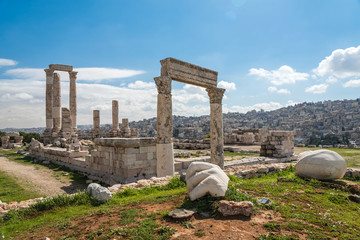 Roman Temple of Hercules on the Citadel Hill (Jabal al-Qal'a) of Amman, Jordan