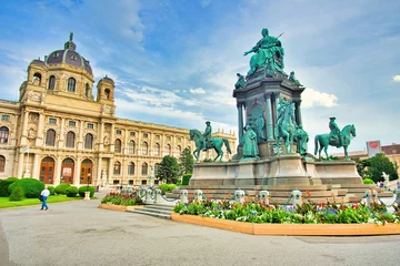 Afwasbaar Fotobehang Wenen Maria Theresia-monument in Wenen