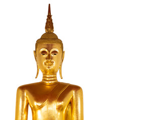 Buddha image used as amulets of Buddhism religion with clipping path.
