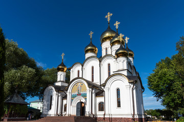 Fototapeta na wymiar The Nikolsky Women's Monastery in Pereslavl Zalessky in the Yaroslavl Region in Russia