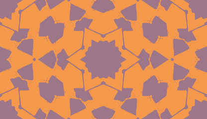 Pattern tile, ornate geometric pattern and two-tone abstract background