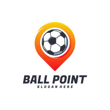 Ball Point logo designs template, Football Point logo concept, Soccer logo symbol