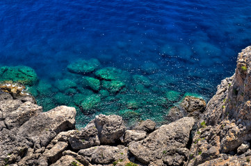 Fototapeta na wymiar Die griechische Insel Rhodos im Sommer