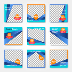 Editable Instagram Post template. Social Media Banners for Digital Marketing