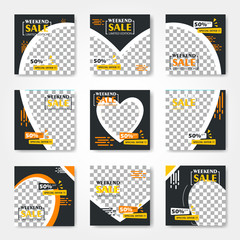 Editable Instagram Post template. Social Media Banners for Digital Marketing