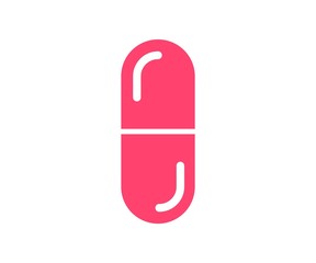 Capsule icon. Vector illustration in flat style.