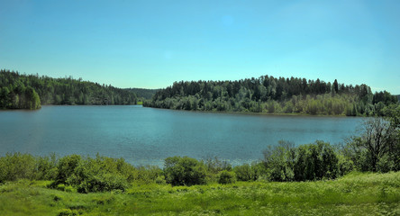 the lake and the forests around it