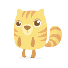 Woodchuck or chipmunk cartoon character.Flat design vector illustration