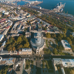 Fototapeta premium Odessa Opera and Ballet Theater, Ukraine. Aerial view