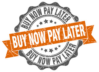 Obraz premium buy now pay later stamp. sign. seal