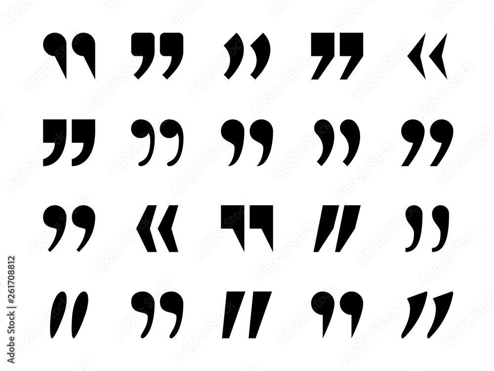 Poster quotes marks. quotation marking quote mark comma double commas speech punctuation text excerption ty