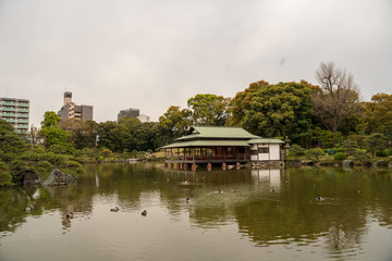 Fototapeta na wymiar KIYOSUMI TEIEN garden in TOKYO,JAPAN. Spring