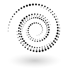 Abstract vector background with halftone dots circle. Creative geometric pattern