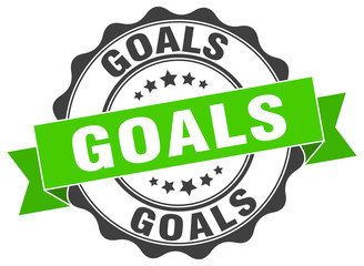 goals stamp. sign. seal