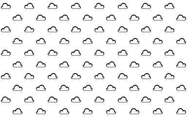 Cloudy simple minimalist decorative vector pattern