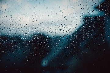 Regen Fenster Berlin Unscharf