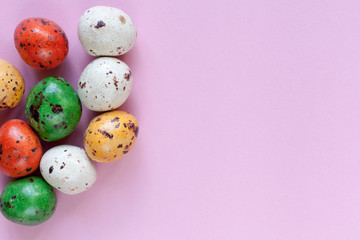 Easter background with eggs. Spring concept