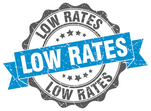 Low Rates Stamp. Sign. Seal