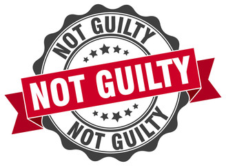 Obraz premium not guilty stamp. sign. seal