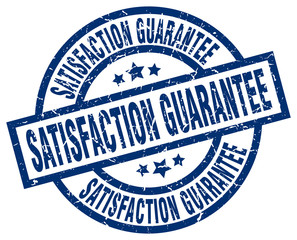 Fototapeta premium satisfaction guarantee blue round grunge stamp