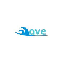 Fototapeta premium letter w text wave logo vector