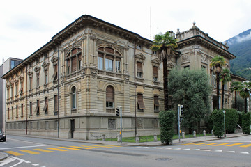 Obraz premium Locarno Switzerland on a cloudy summer day