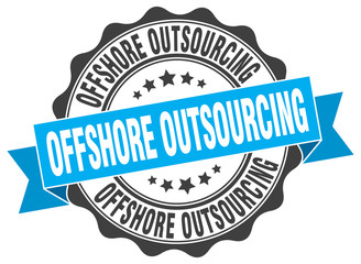 offshore outsourcing stamp. sign. seal